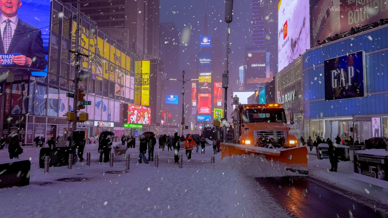 New York Snowstorm | Walking in The Blizzard (Empire State Building, Times Square, Central Park ++)