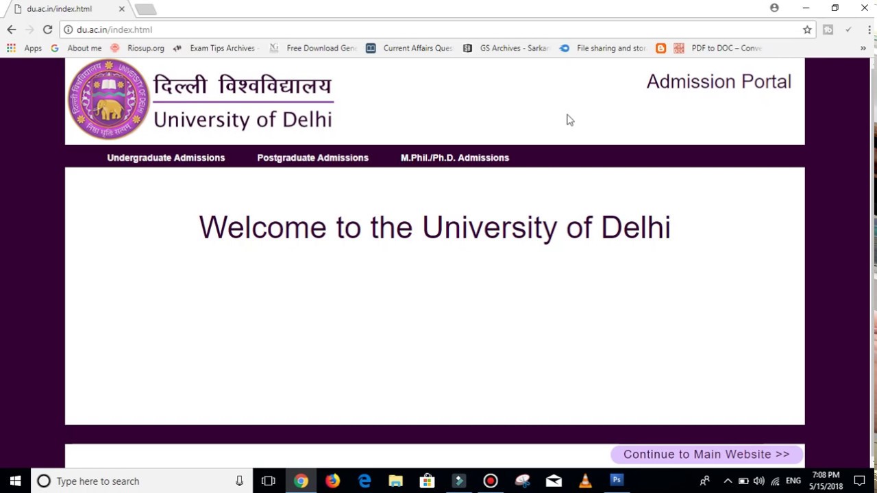 Learn How to fill Du Admission application form 2019 20 I Delhi University admission 2019 20