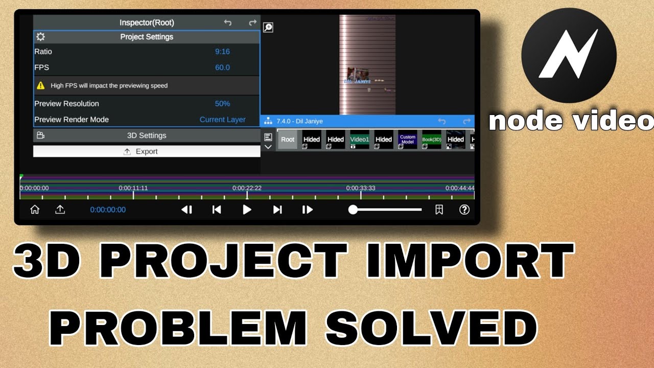 Node Video Editor 3D Project Import Problem Solved | Missing Models Fix Tutorial