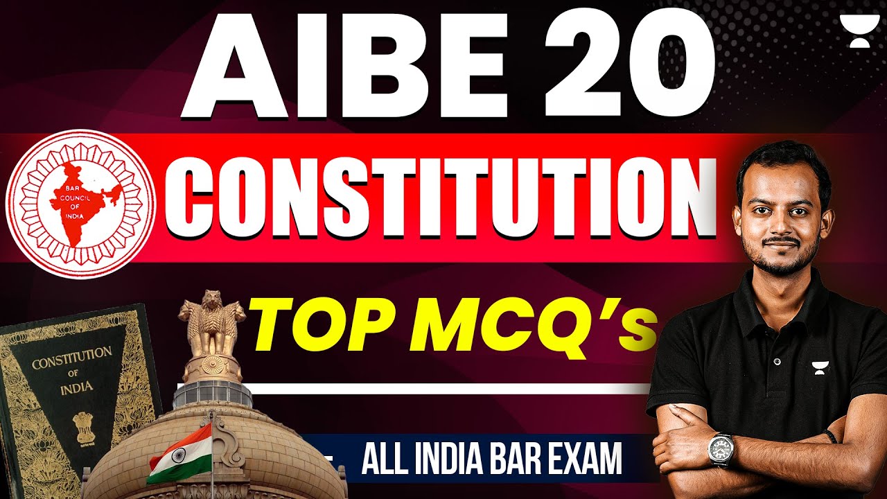 🔥 AIBE 20 Constitution Top MCQ's (Part 2) | All India Bar Exam | Pranjal Singh