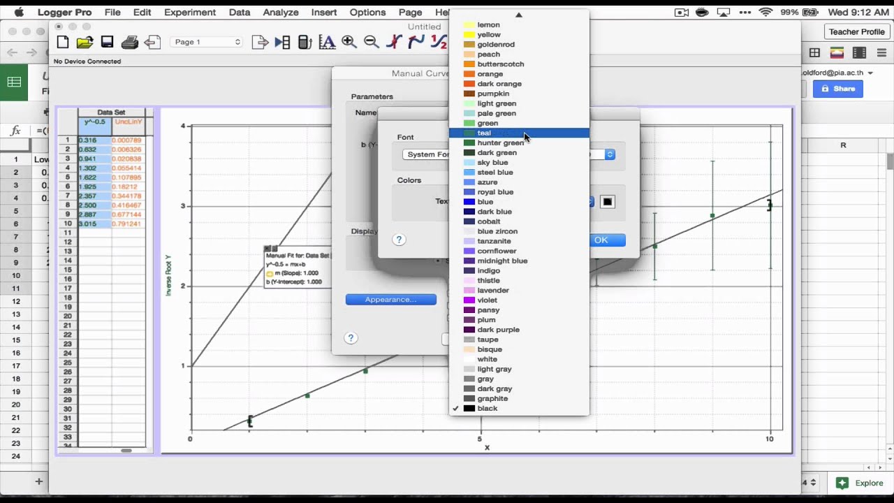 Logger Pro and Graphing #3 - Linearization/Slope Uncertainty
