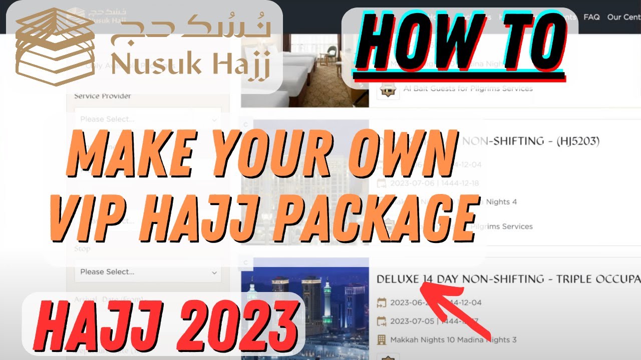 How to Build Your Own VIP Hajj 2023 Package with Nusuk Hajj & Saudia Airlines #hajj