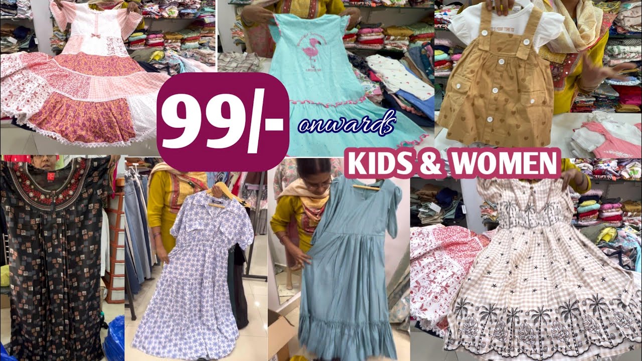 Exclusive premium girls and boys outfits nighties kurtis frocks from 99/-