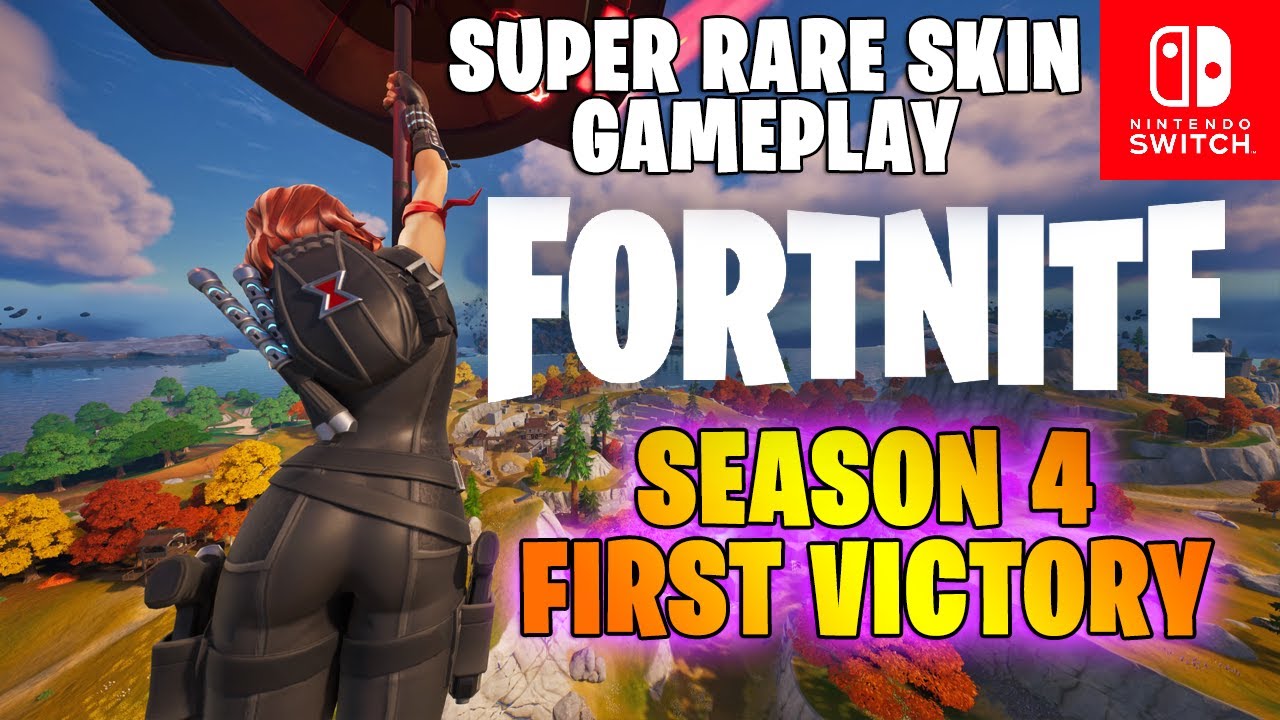 Fortnite Season 4 Chapter 4 First Victory Rare Skin (OG Black Widow) | Nintendo Switch