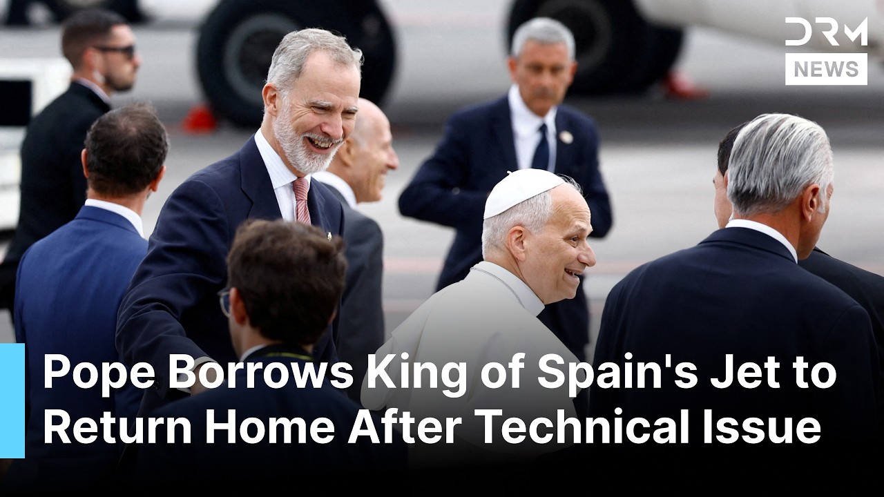 Pope Leo XIV Returns to Rome on Spanish Royal Jet After Aircraft Technical Issue | AK1G