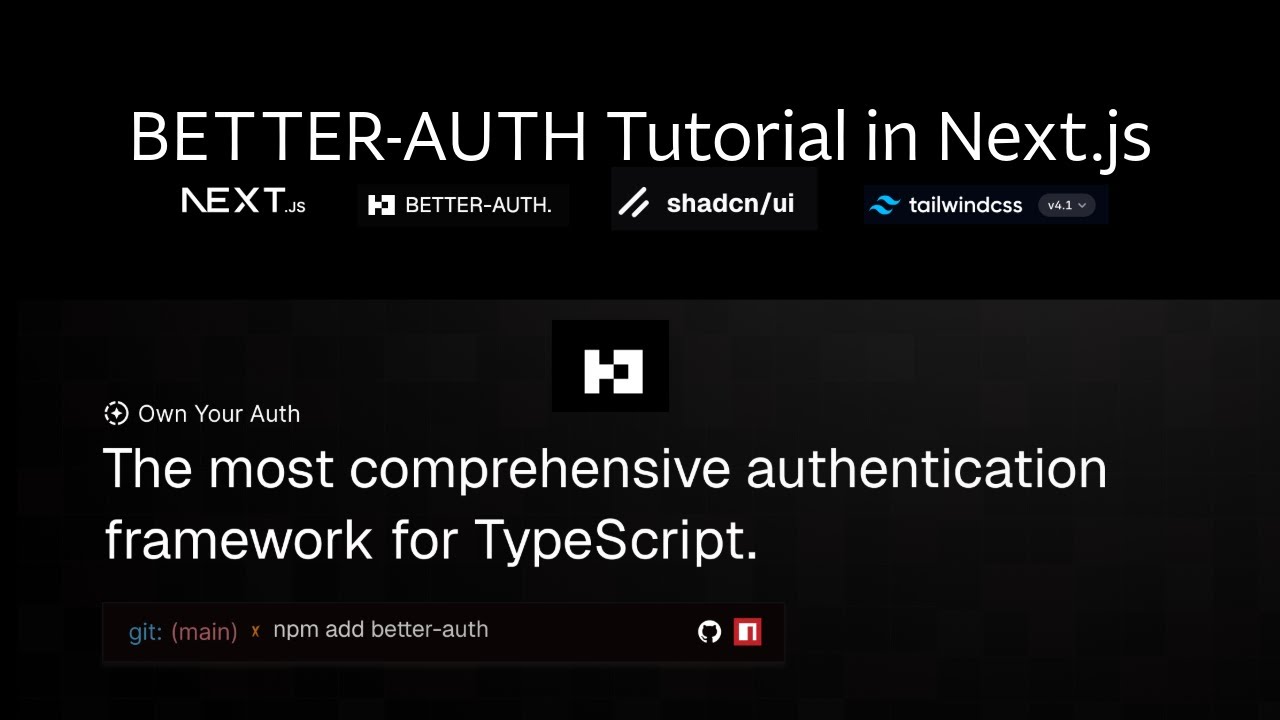 Complete Auth Setup in Next.js with Better-Auth | Email, Social Login & Reset Password