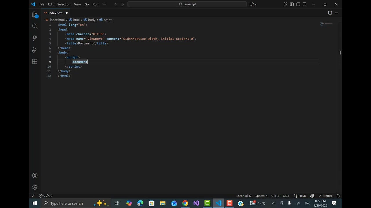Tutorial javascript document 