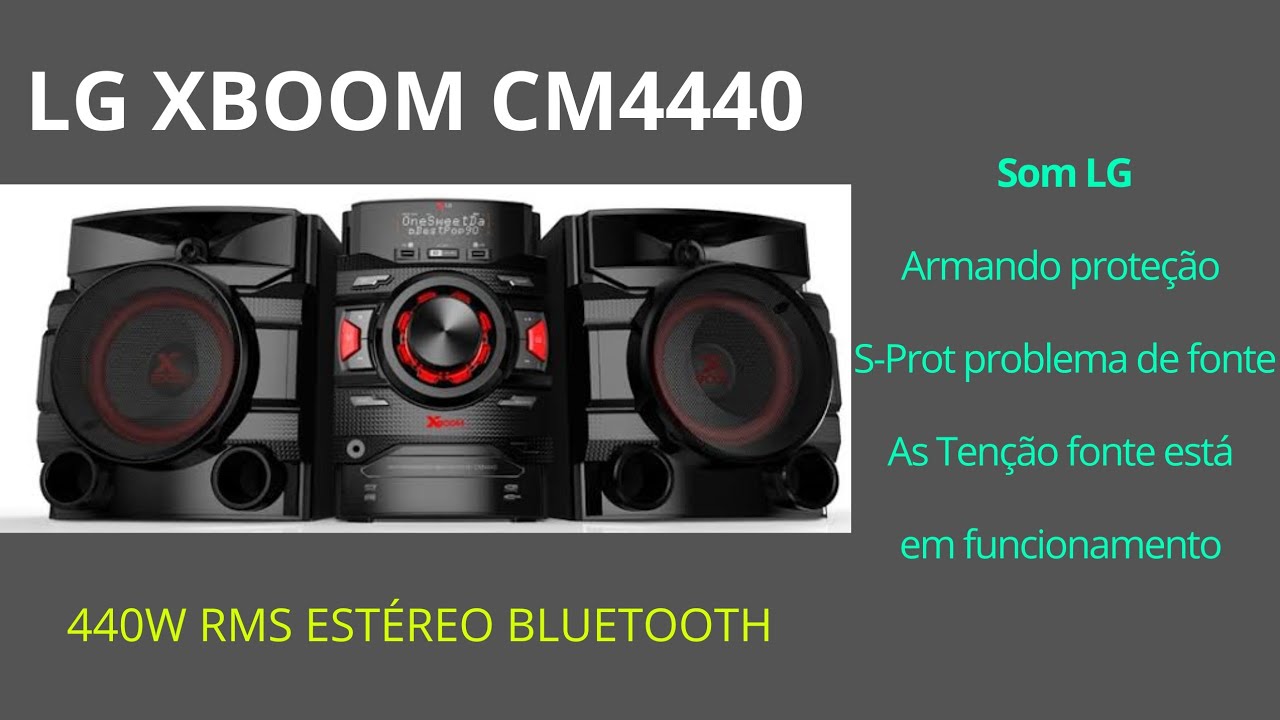 S-prot, som lg xboom cm4440. Sem som apresenta S-Prot. Tenção aparece na fonte