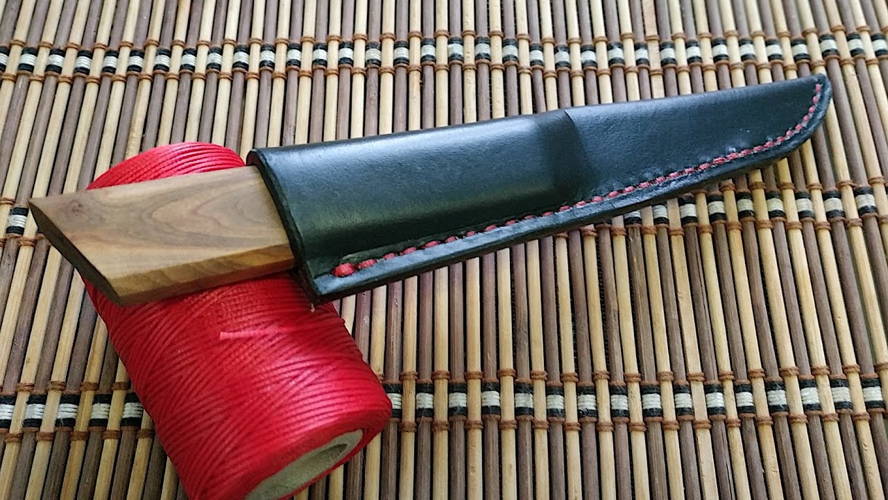 Ножны классические из кожи от начала до конца. Шьем сами.