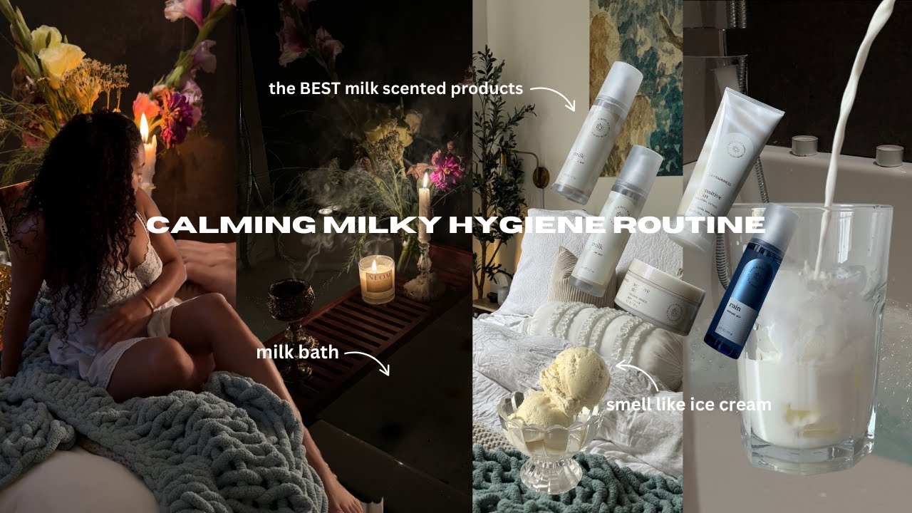 dreamy milk hygiene routine | milk bath tutorial, smell like soft serve ice cream, + milk notes