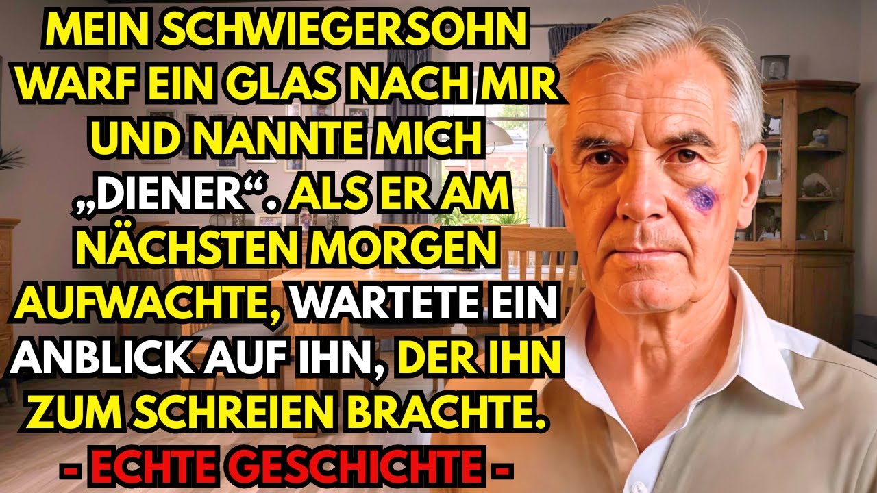 Beim Abendessen warf mein Schwiegersohn ein Glas nach mir, weil ich ihm keinen Whiskey mehr gab.