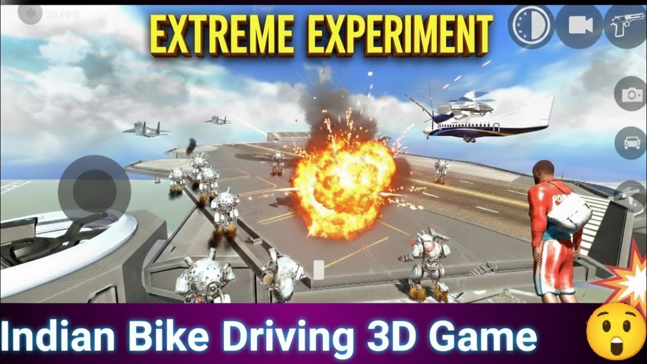 Landing Police Helicopter on Giant Plane Wings!  Indian Bike Driving 3D Challenge #gameplay 