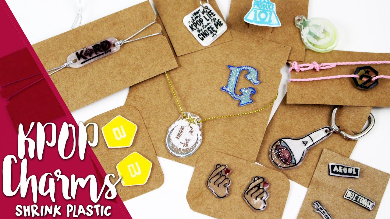 KPOP DIY: KPOP SHRINK PLASTIC CHARMS |K-freakEnglish| Seventeen, GOT7, BTS, KARD, G-friend