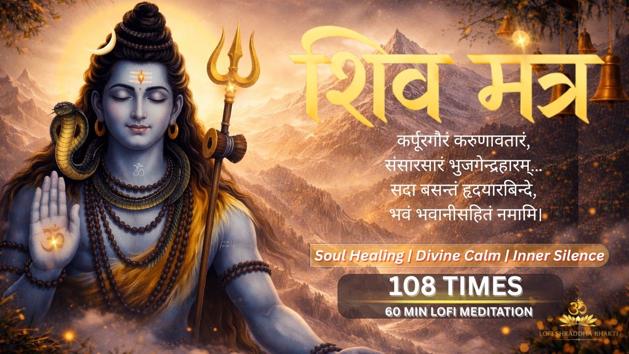 Karpur Gauram Mantra 108 Times | 60 Min Shiv Lofi Meditation | Deep Peace & Heali