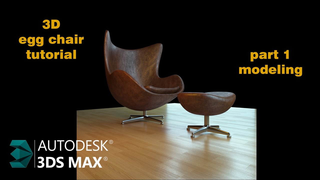 Egg chair modeling, texturing, rendering.