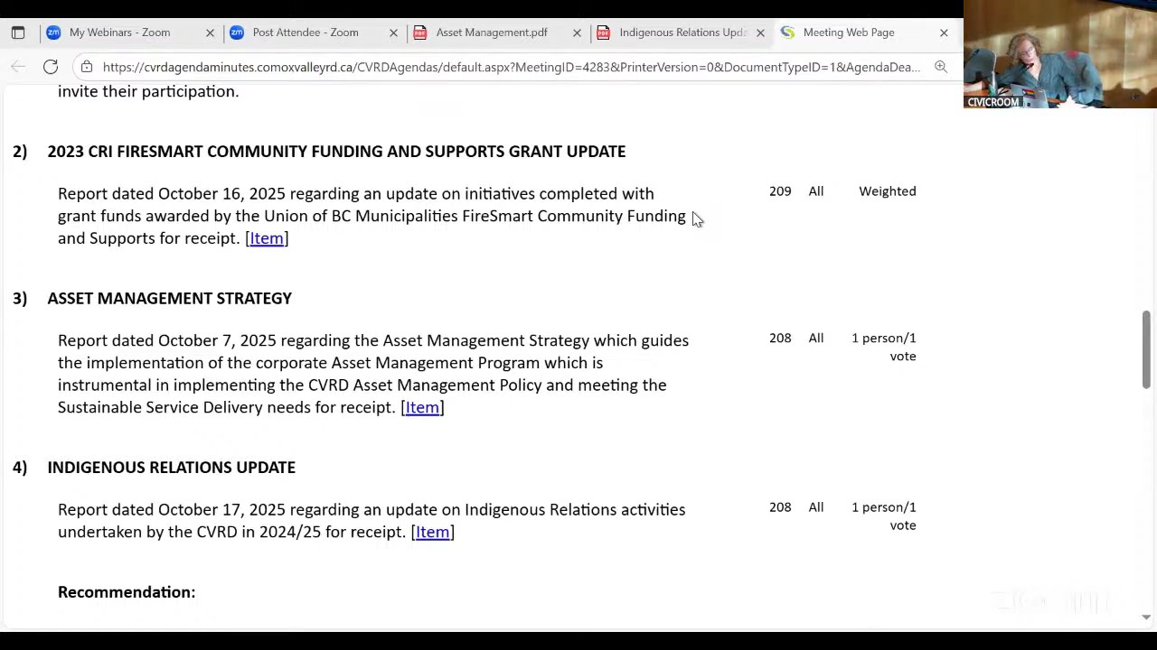 Comox Valley Regional District Board - October 21, 2025