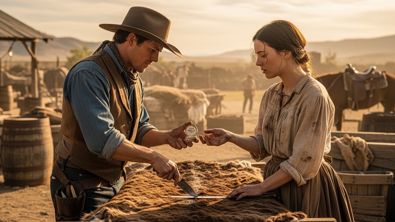 He Found Her Working Hides With Hands Raw From The Work, The Cowboy Taught Her Tricks He'd Learned