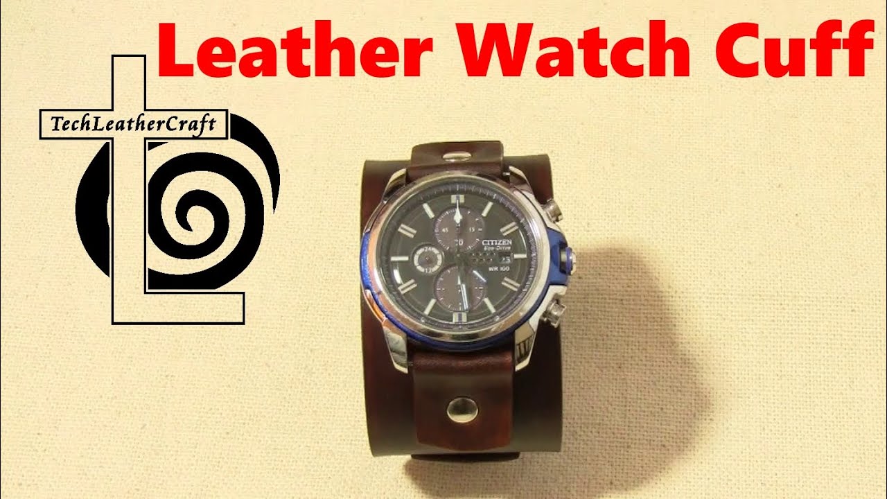 Leather Watch Cuff Band for Citizen AR 2.0 Chronograph Stainless Steel Watch
