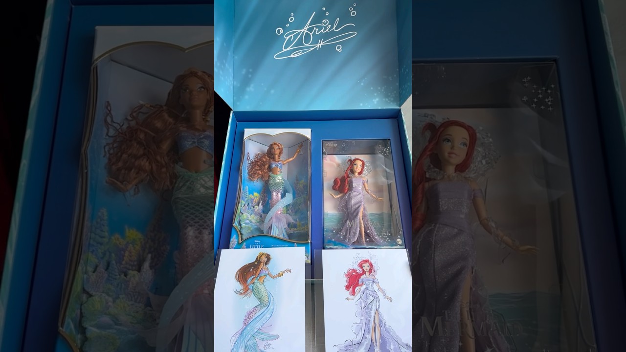 Should I open them?🧜🏼&zwj;♀️Unboxing The Little Mermaid 35th anniversary pr package from Mattel @Mattel
