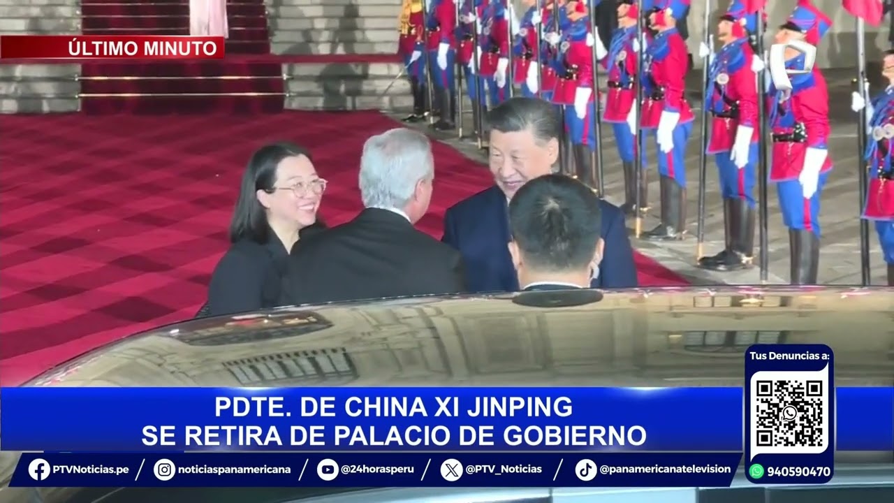Xi Jinping se retira del palacio de Gobierno tras inauguración del Megapuerto de Chancay