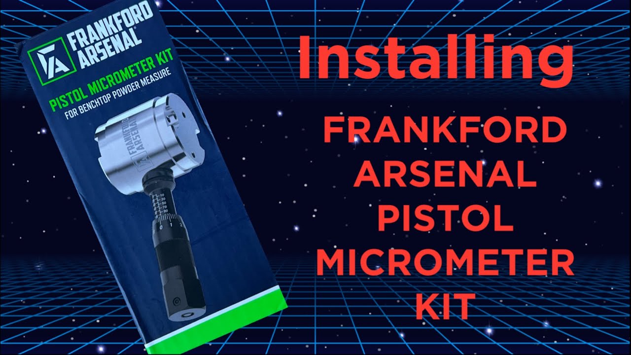 Frankford Arsenal Powder Measure change to Pistol Micrometer Drum Kit