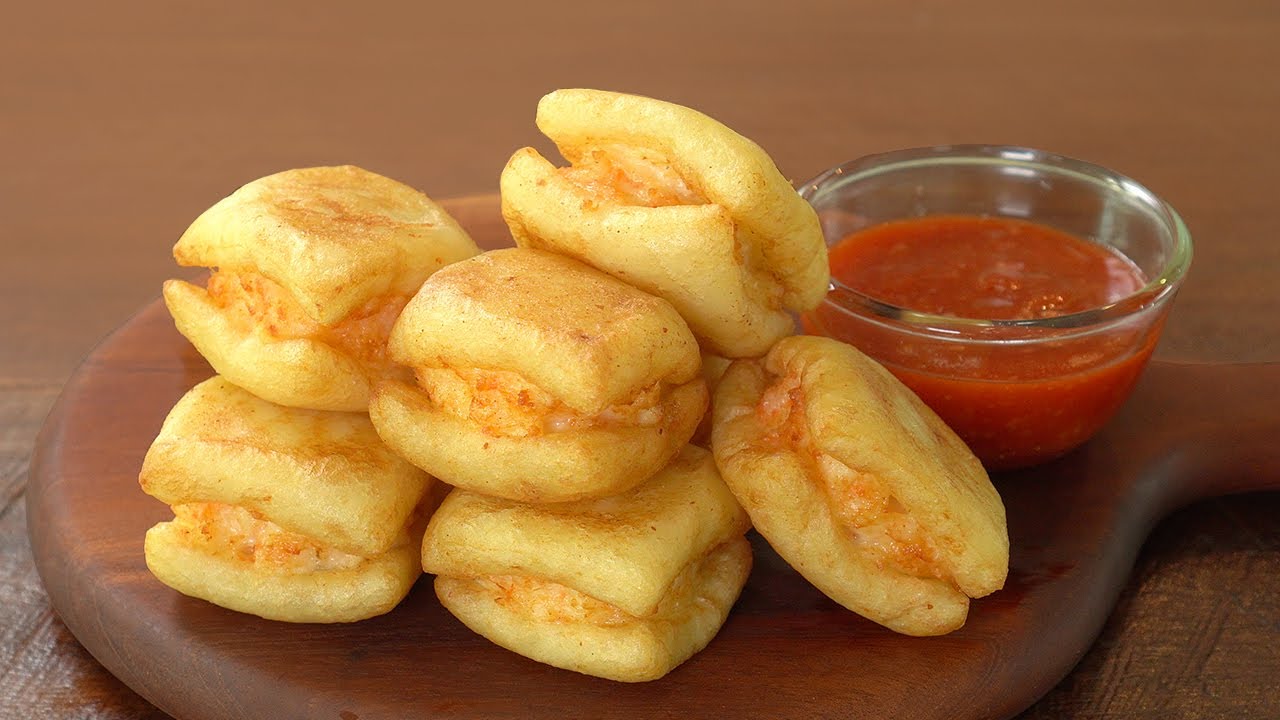 바삭촉촉 감자 멘보샤, 빵대신 감자로 새우를 감싸보세요 :: 맛있는 감자요리 :: Potato Recipe, Potato Menbosha