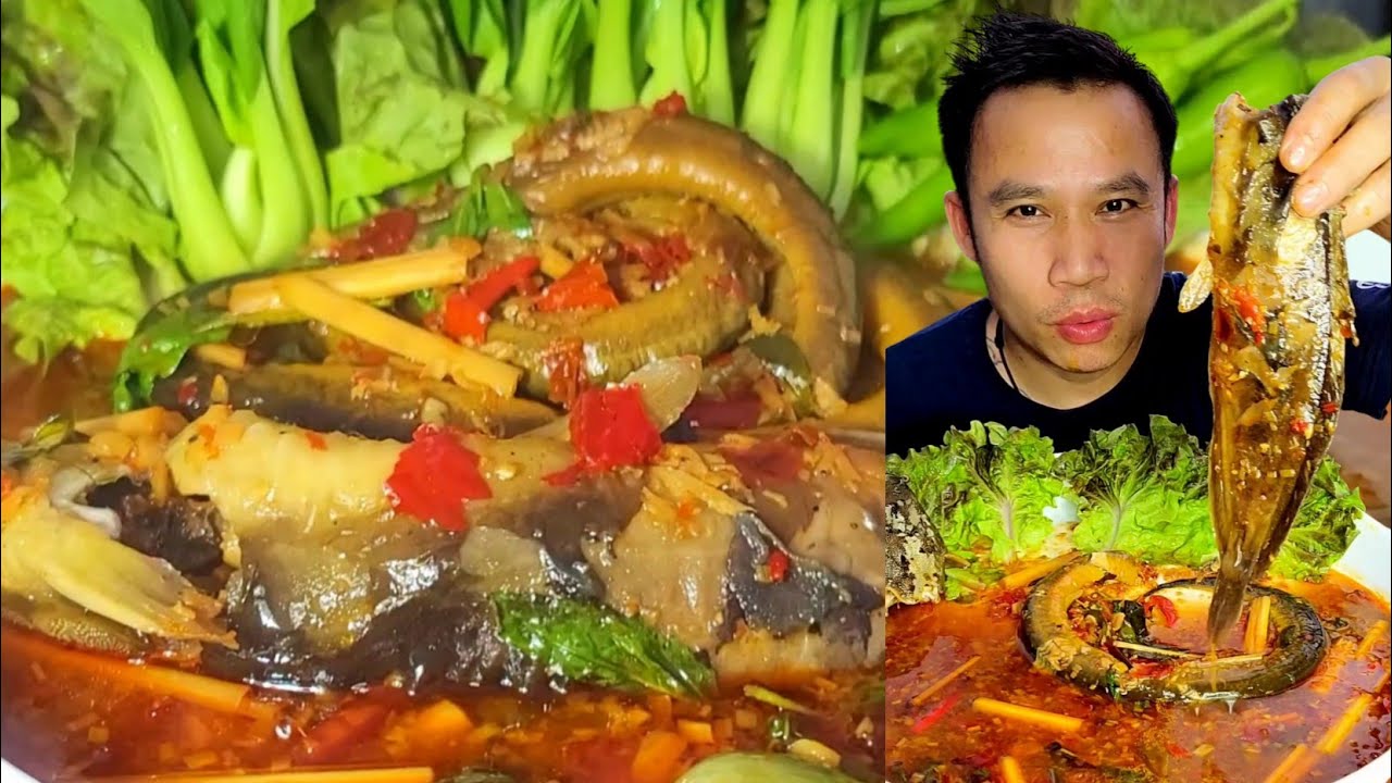 ผัดเผ็ดสองสหาย ปลาดุก ปลาไหล รสจัดๆเครื่องสมุนไพรหอมๆ