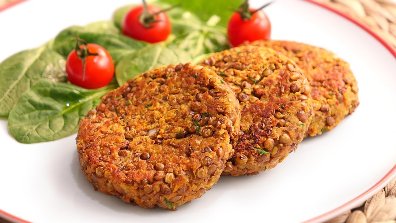 Tortitas de Lenteja | Hamburguesa Vegetariana muy Fácil y Nutritiva