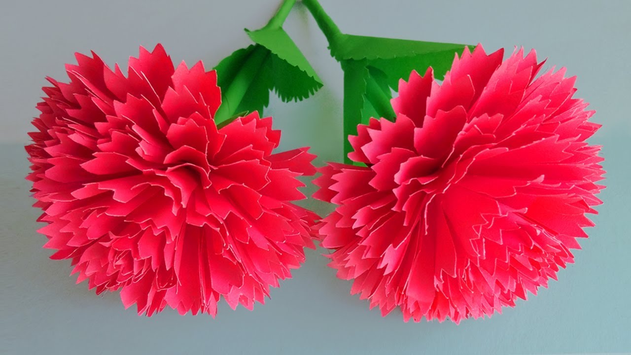 How to Make Sweet Paper Flower For Home Decor - DIY Flower Making - Paper Craft