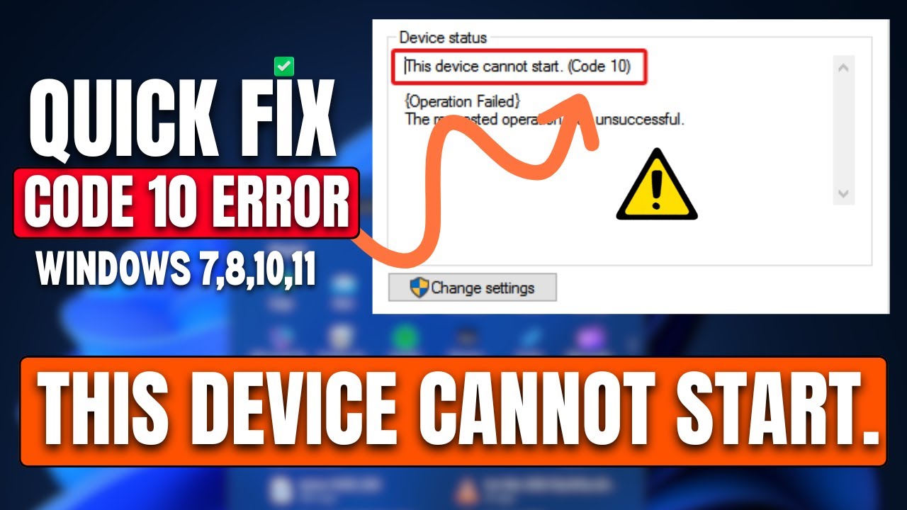 Исправлено на 100%! Ошибка &laquo;Невозможно запустить это устройство&raquo; с кодом 10 в Windows 7, 8, 10, 11🔥