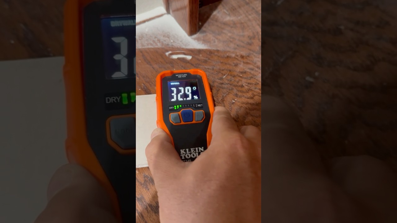 Easy to use Klein Tools moisture meter to examine areas you believe have an issue