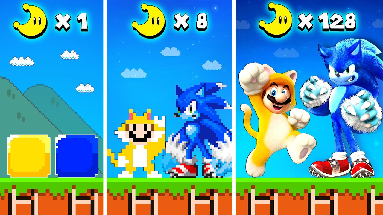 Super Mario Bros. But Moons Turn Sonic Into a Werewolf and Mario Into a Super Cat