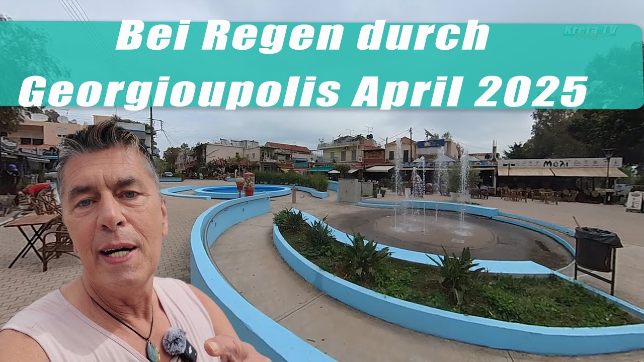 Bei Regen durch Georgioupolis April 2025   Kreta/Crete/Griechenland 2025