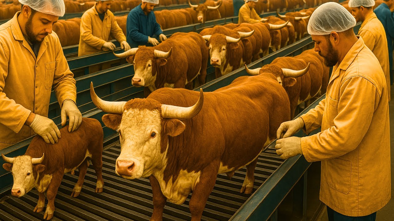 Inside the Largest Bull & Leather Empire:How Mega Ranches Produce Global Luxury Goods (Full Process)