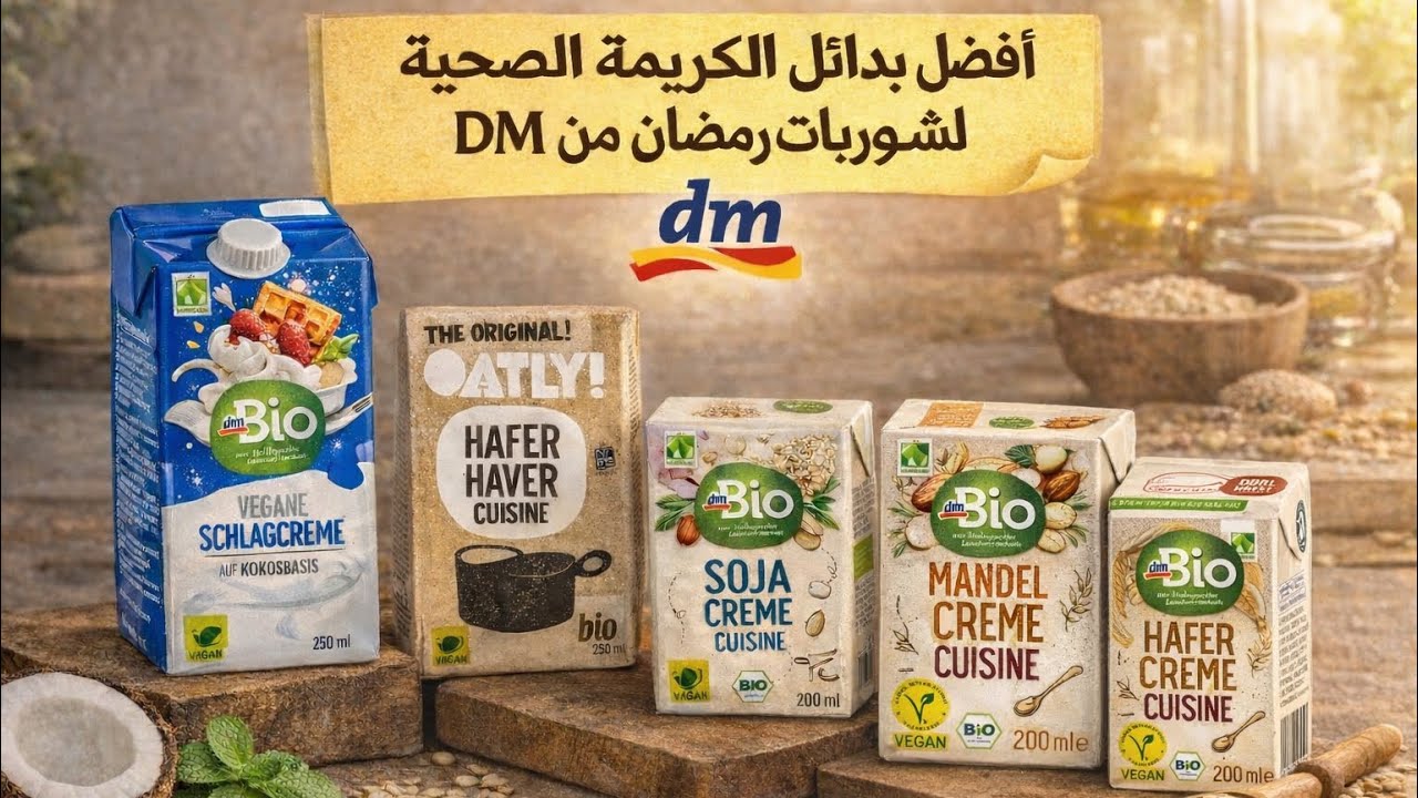 🔥 أفضل بدائل الكريمة الصحية لشوربات رمضان من dm الألماني👍