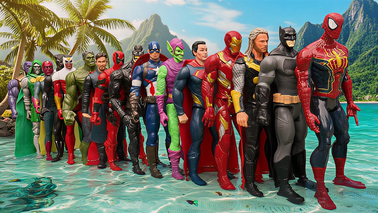 AVENGERS SUPERHERO STORY, SPIDERMAN, HULK, IRONMAN, CAPTAIN AMERICA, DEADPOOL, BATMAN, VENOM