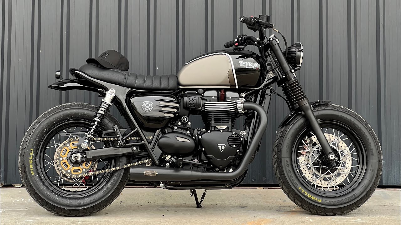 Triumph T100 custom แต่งแน่นๆเน้นซิ่งๆล้อโต ขอบ16 📞098-5919263