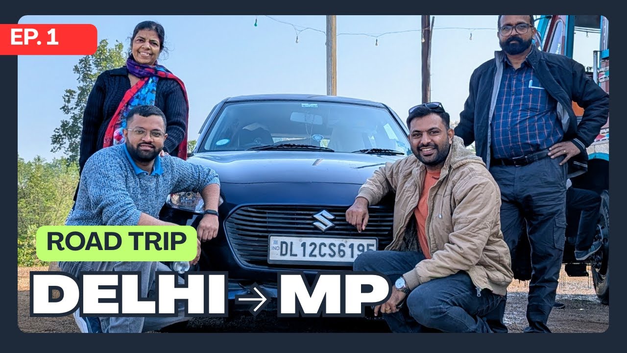 India Roadtrip | Delhi → Gwalior → Amla | Winter Fog  | Christmas & Family POV | EP-1 4K #roadtrip