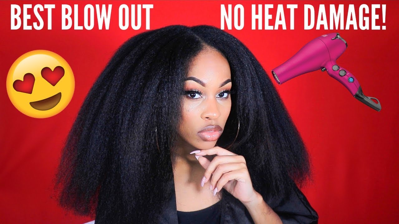 Blowout Natural Hair NO HEAT DAMAGE |BEST Method Type 4 Hair