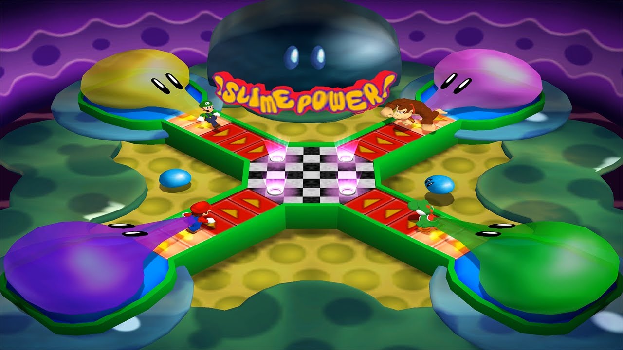 Mario Party 4 Minigames - Mario vs Yoshi vs Dongkey Kong vs Luigi