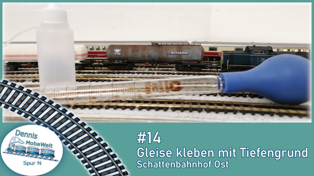 #14 Anlagenbau - Gleise kleben mit Tiefengrund - Step by Step - DennisMobaWelt