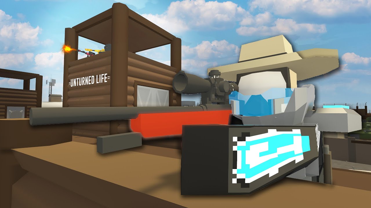 SNIPING PLAYERS NEAR THE BASE - Unturned Life Roleplay #14