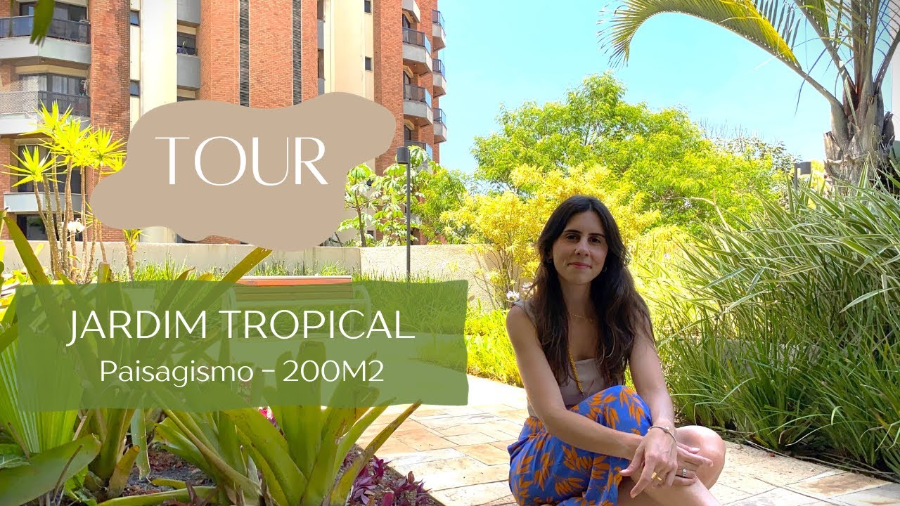 Jardim Tropical - Projeto de paisagismo com muitas espécies tropicais