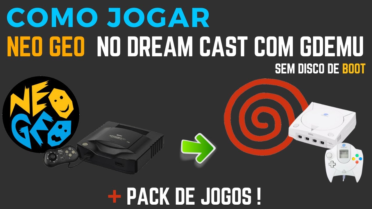 Como jogar Neo Geo no Dreamcast sem disco de boot!  GDEMU ou Dreamcast original + pack de jogos