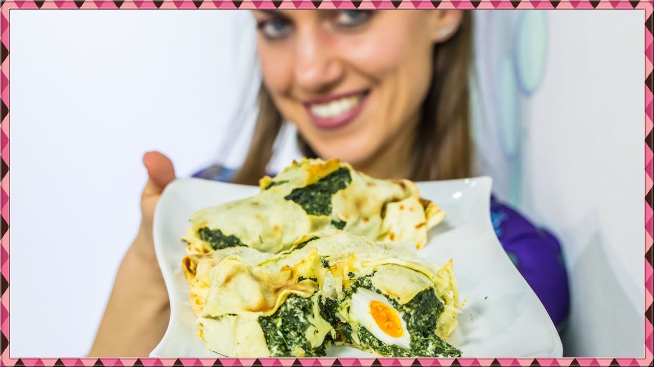 FAGOTTINI di PANE CARASAU Spinaci e Uova Sode - Ricetta Pasqua -