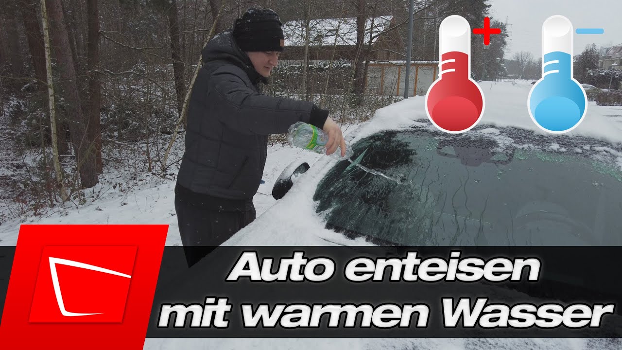 Auto enteisen in Sekunden ohne Chemie und Eiskratzer einfach und schnell mit Wasser oder gefährlich?