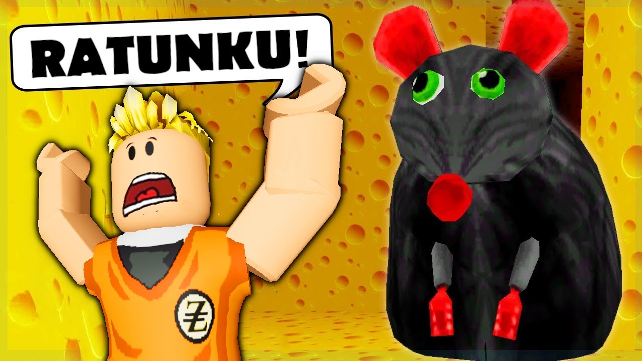 UCIEKAM PRZED STRASZNYM SZCZUREM w ROBLOX z SMILESLOW SEBEK I MICHU! (Cheese Escape)
