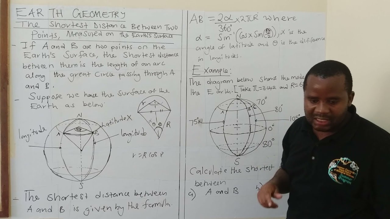 EARTH GEOMETRY; Shortest distance.