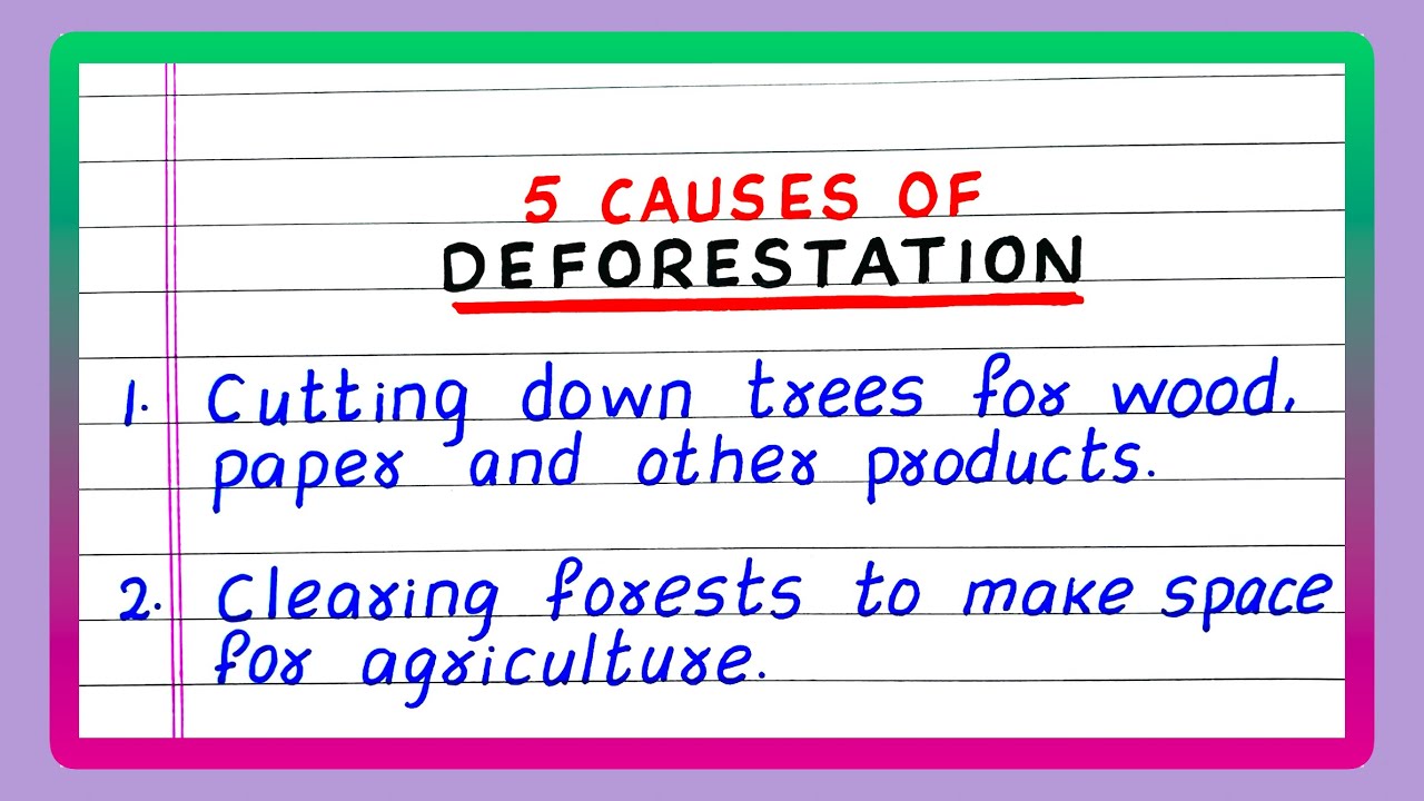 Causes of Deforestation | 5 | Five Causes of Deforestation