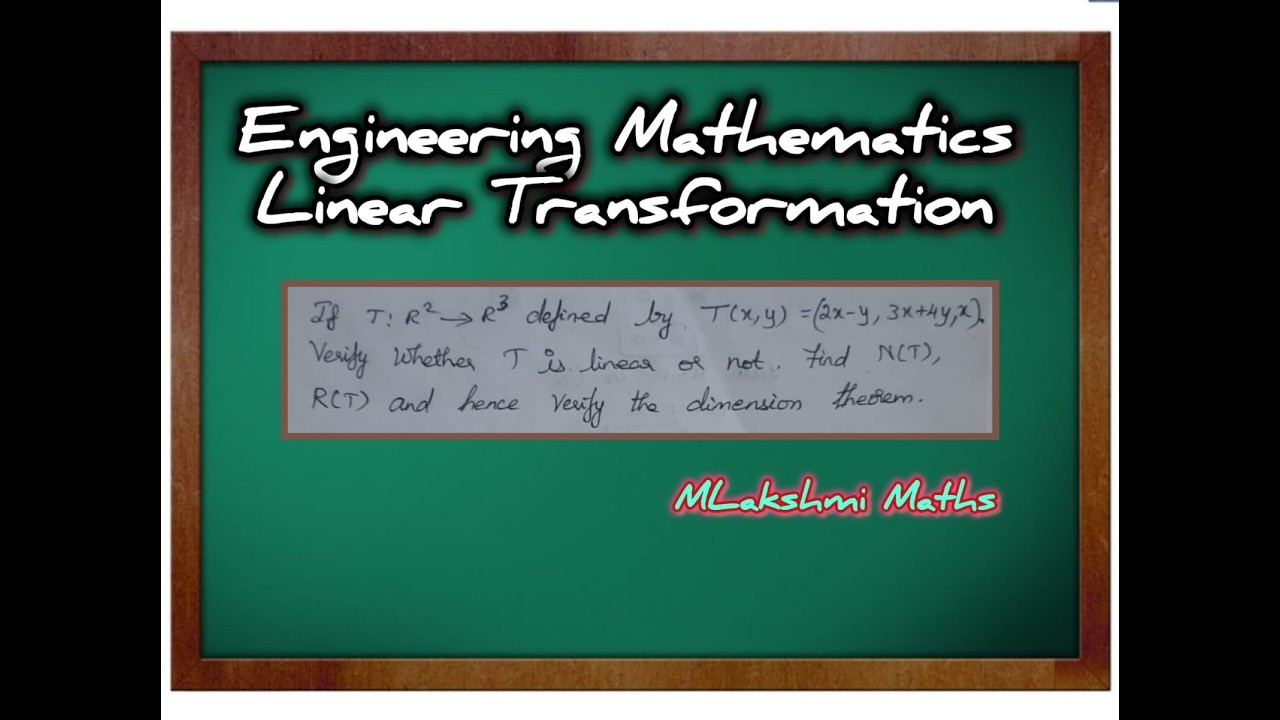 Engineering Mathematics Linear Transformation